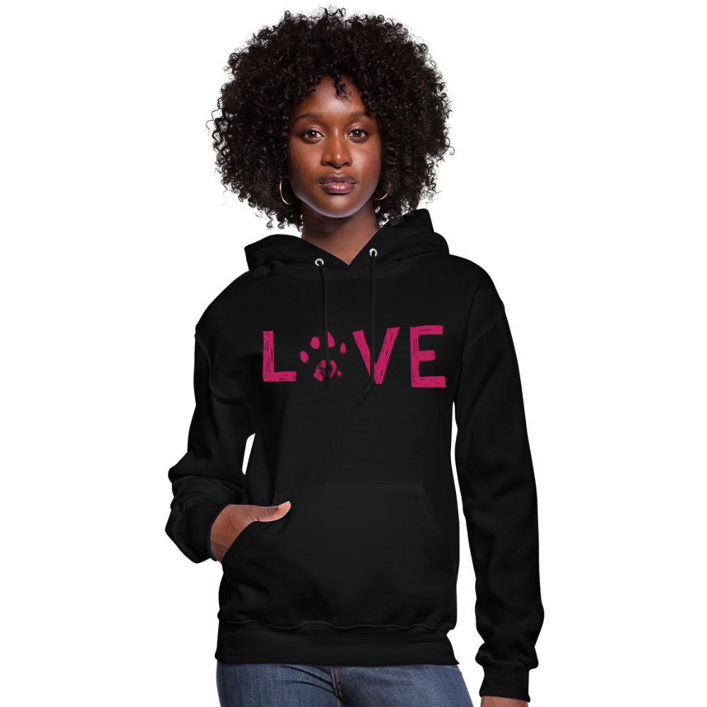 
                  
                    Love Pawprint Contoured Hoodie - black
                  
                
