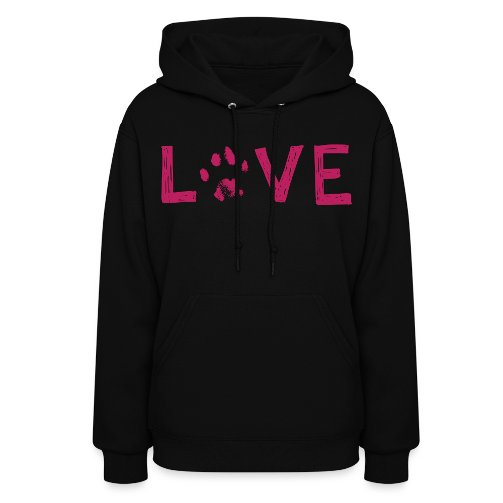 
                  
                    Love Pawprint Contoured Hoodie - black
                  
                