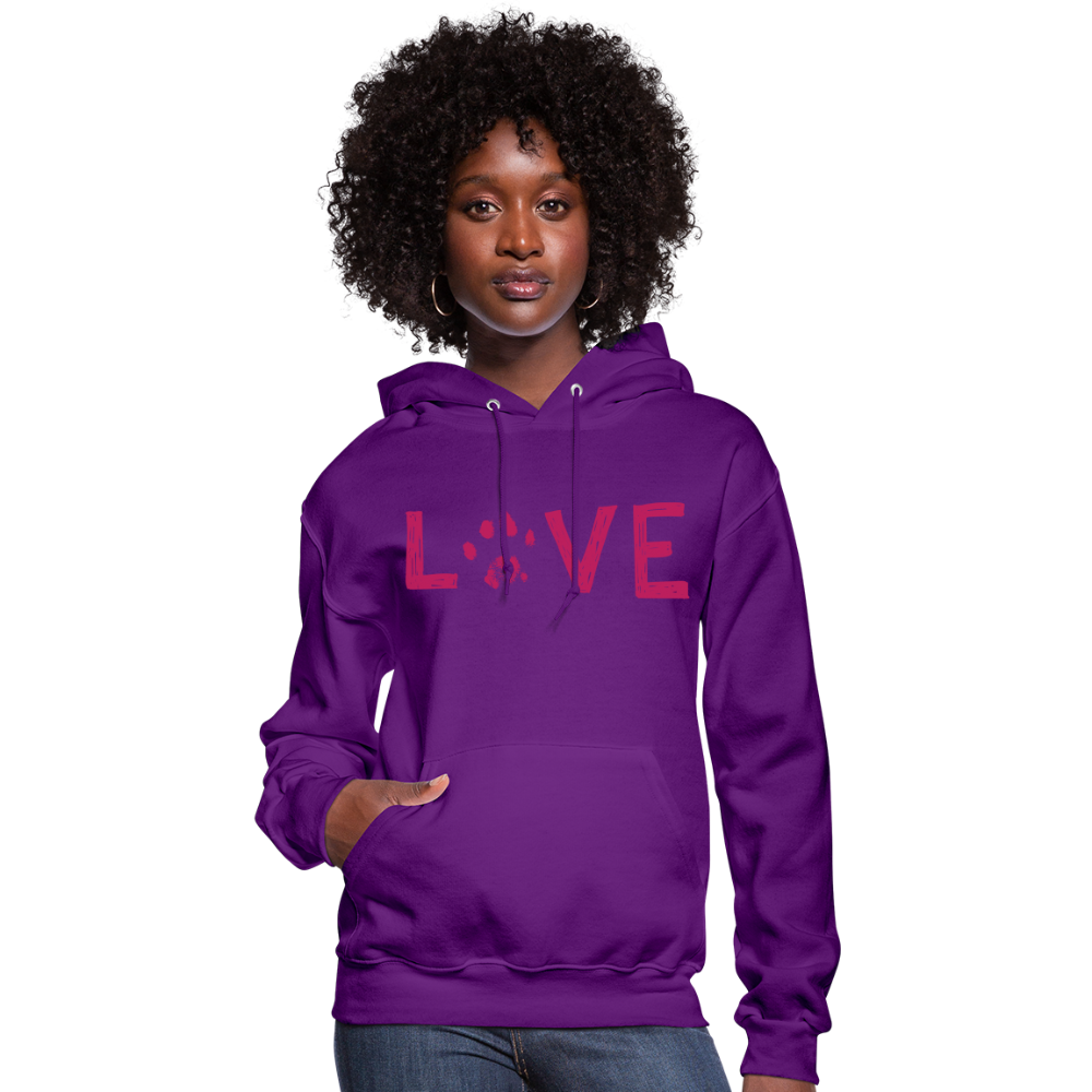 
                  
                    Love Pawprint Contoured Hoodie - purple
                  
                