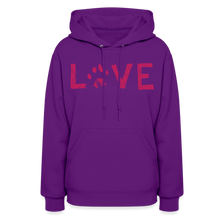 Load image into Gallery viewer, Love Pawprint Contoured Hoodie - purple