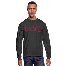 Load image into Gallery viewer, Love Pawprint Classic Long Sleeve T-Shirt - heather black