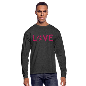 Love Pawprint Classic Long Sleeve T-Shirt - heather black