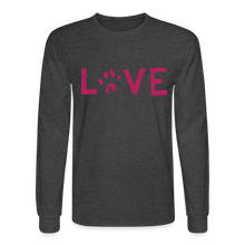 Load image into Gallery viewer, Love Pawprint Classic Long Sleeve T-Shirt - heather black