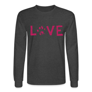 Love Pawprint Classic Long Sleeve T-Shirt - heather black