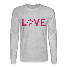 Load image into Gallery viewer, Love Pawprint Classic Long Sleeve T-Shirt - heather gray