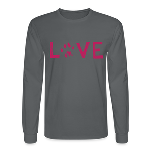 Love Pawprint Classic Long Sleeve T-Shirt - charcoal