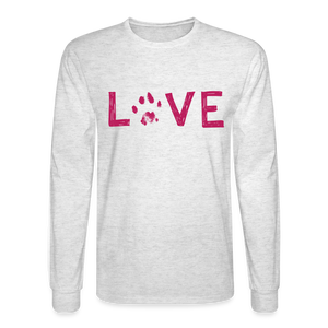Love Pawprint Classic Long Sleeve T-Shirt - light heather gray