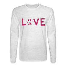 Load image into Gallery viewer, Love Pawprint Classic Long Sleeve T-Shirt - light heather gray