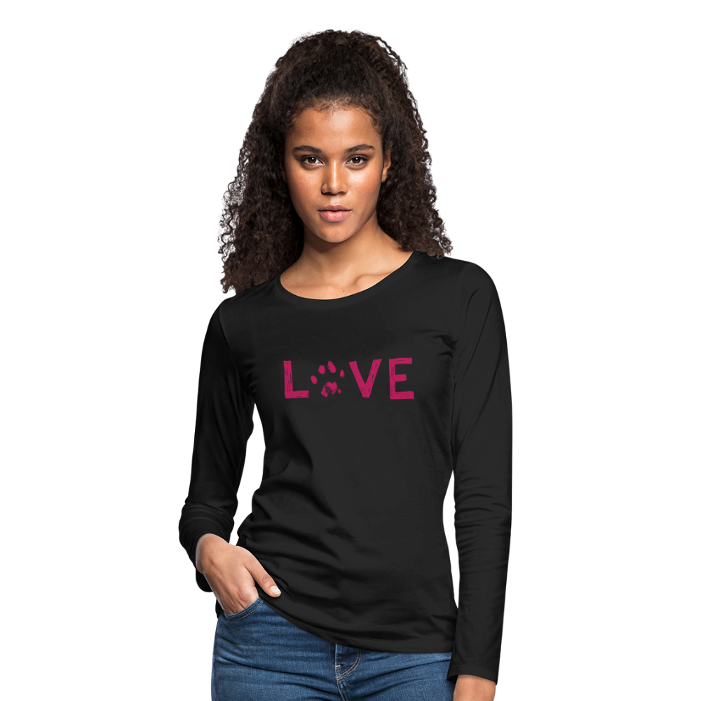 
                  
                    Love Pawprint Contoured Premium Long Sleeve T-Shirt - black
                  
                