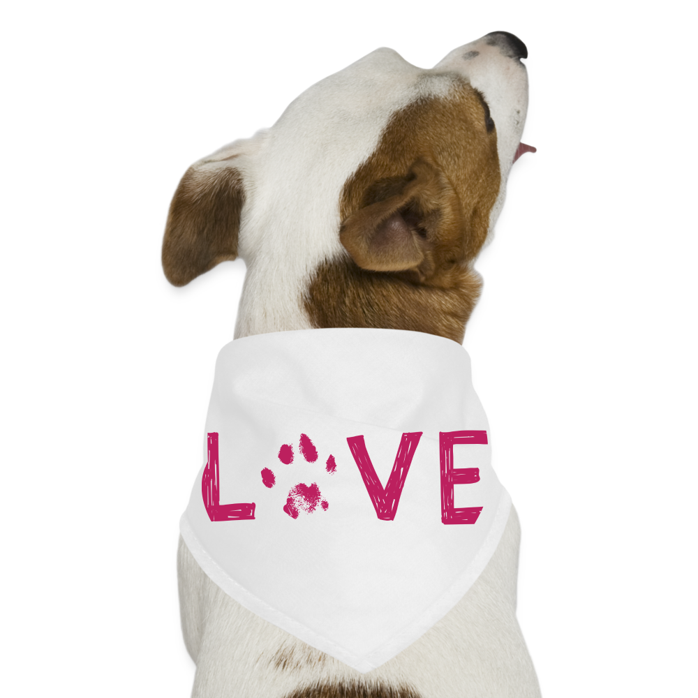 
                  
                    Love Pawprint Dog Bandana - white
                  
                