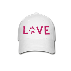Love Pawprint Baseball Cap - white