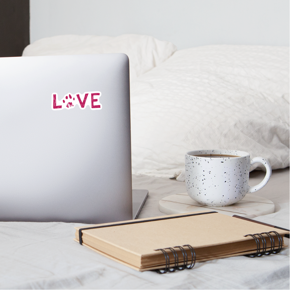 
                  
                    Love Pawprint Small Sticker - white matte
                  
                