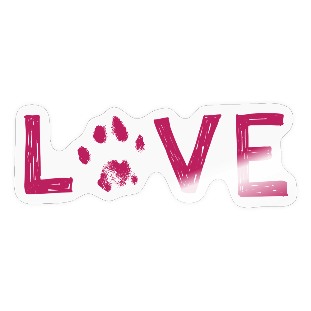 
                  
                    Love Pawprint Small Sticker - transparent glossy
                  
                