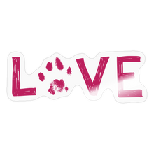 Load image into Gallery viewer, Love Pawprint Small Sticker - transparent glossy