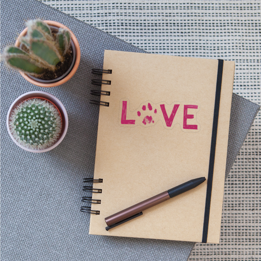 
                  
                    Love Pawprint Small Sticker - transparent glossy
                  
                