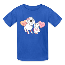 Load image into Gallery viewer, Valentine Hearts Gildan Ultra Cotton Youth T-Shirt - royal blue