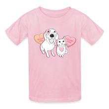 Load image into Gallery viewer, Valentine Hearts Gildan Ultra Cotton Youth T-Shirt - light pink