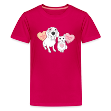 Load image into Gallery viewer, Valentine Hearts Kids&#39; Premium T-Shirt - dark pink