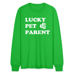 Lucky Pet Parent Long Sleeve T-Shirt - bright green