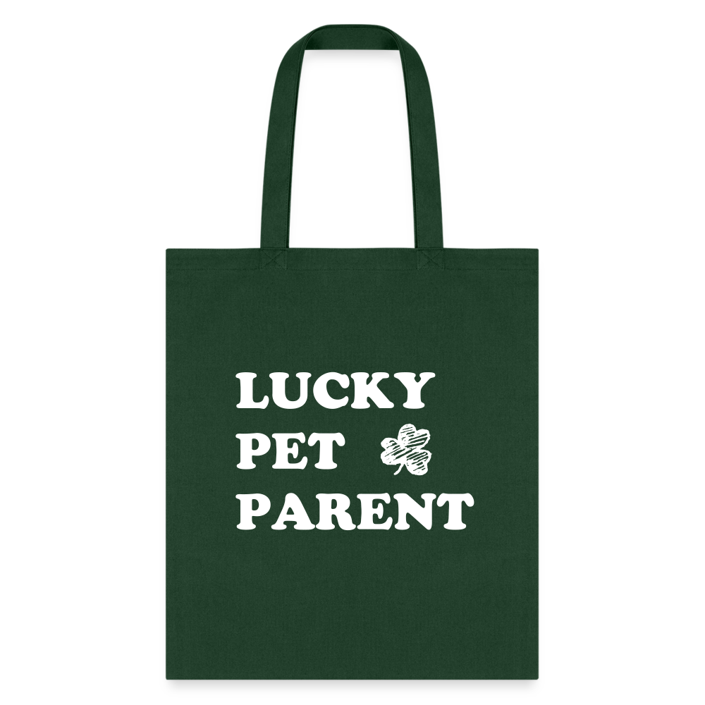 Lucky Pet Parent Tote Bag - forest green