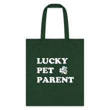 Load image into Gallery viewer, Lucky Pet Parent Tote Bag - forest green