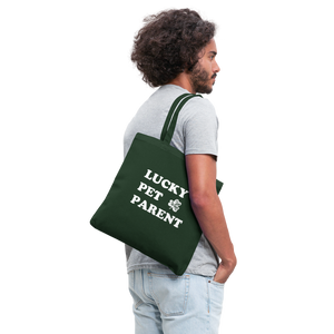 Lucky Pet Parent Tote Bag - forest green