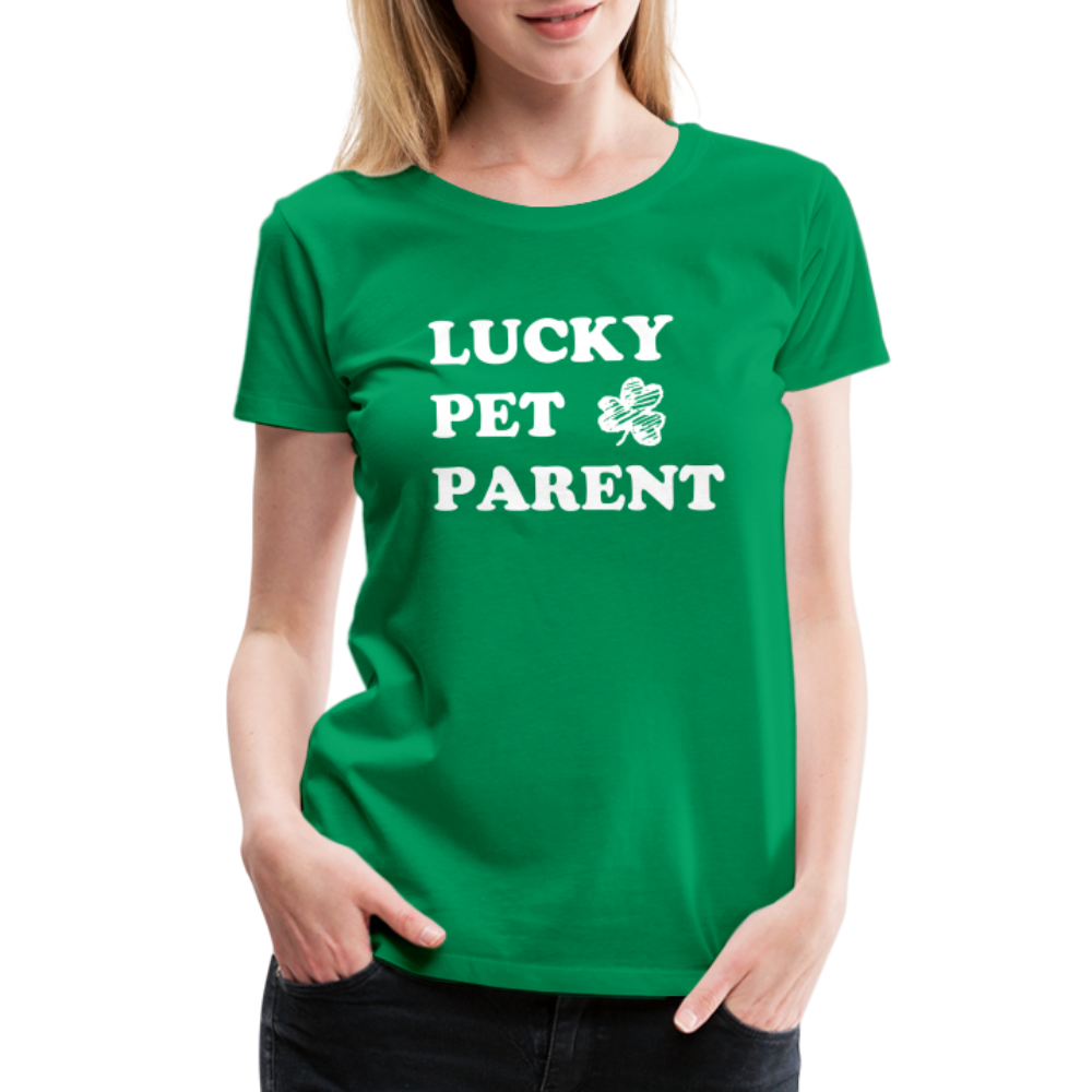 Lucky Pet Parent Contoured Premium T-Shirt - kelly green