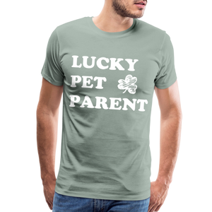 Lucky Pet Parent Premium T-Shirt - steel green