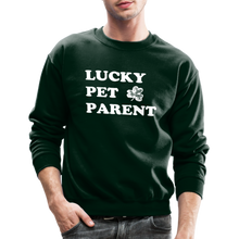 Load image into Gallery viewer, Lucky Pet Parent Crewneck Sweatshirt - forest green