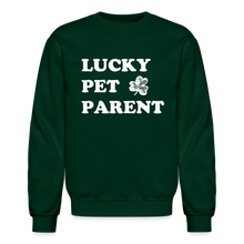 Load image into Gallery viewer, Lucky Pet Parent Crewneck Sweatshirt - forest green