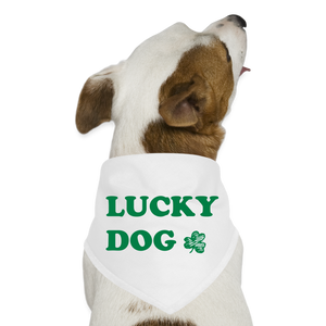 Lucky Dog Bandana - white