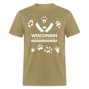 Wildlife Pawprints Classic T-Shirt - khaki