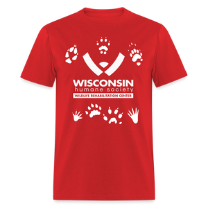 Wildlife Pawprints Classic T-Shirt - red