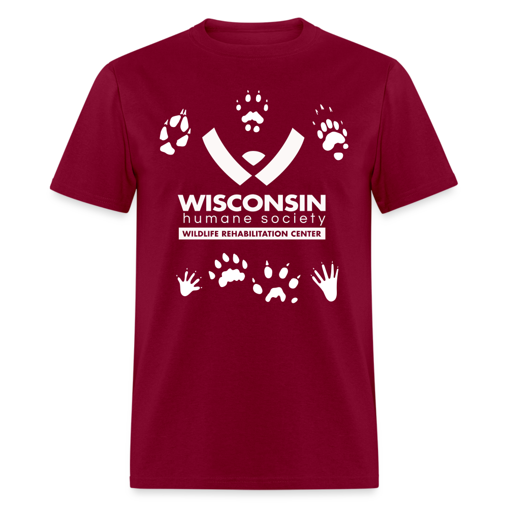 
                  
                    Wildlife Pawprints Classic T-Shirt - burgundy
                  
                