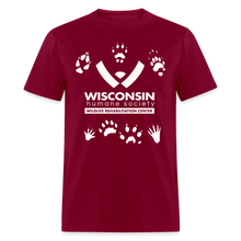Load image into Gallery viewer, Wildlife Pawprints Classic T-Shirt - burgundy