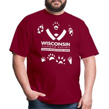 Load image into Gallery viewer, Wildlife Pawprints Classic T-Shirt - burgundy