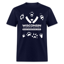 Load image into Gallery viewer, Wildlife Pawprints Classic T-Shirt - navy
