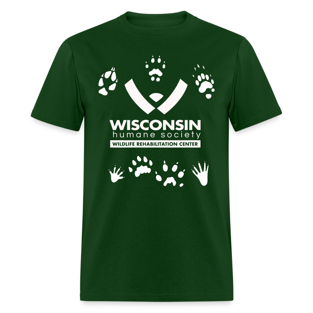 Wildlife Pawprints Classic T-Shirt - forest green