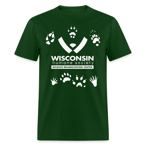 Wildlife Pawprints Classic T-Shirt - forest green