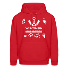 Load image into Gallery viewer, Wildlife Pawprints Classic Hoodie - red