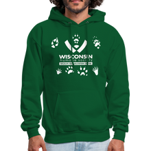 Load image into Gallery viewer, Wildlife Pawprints Classic Hoodie - forest green