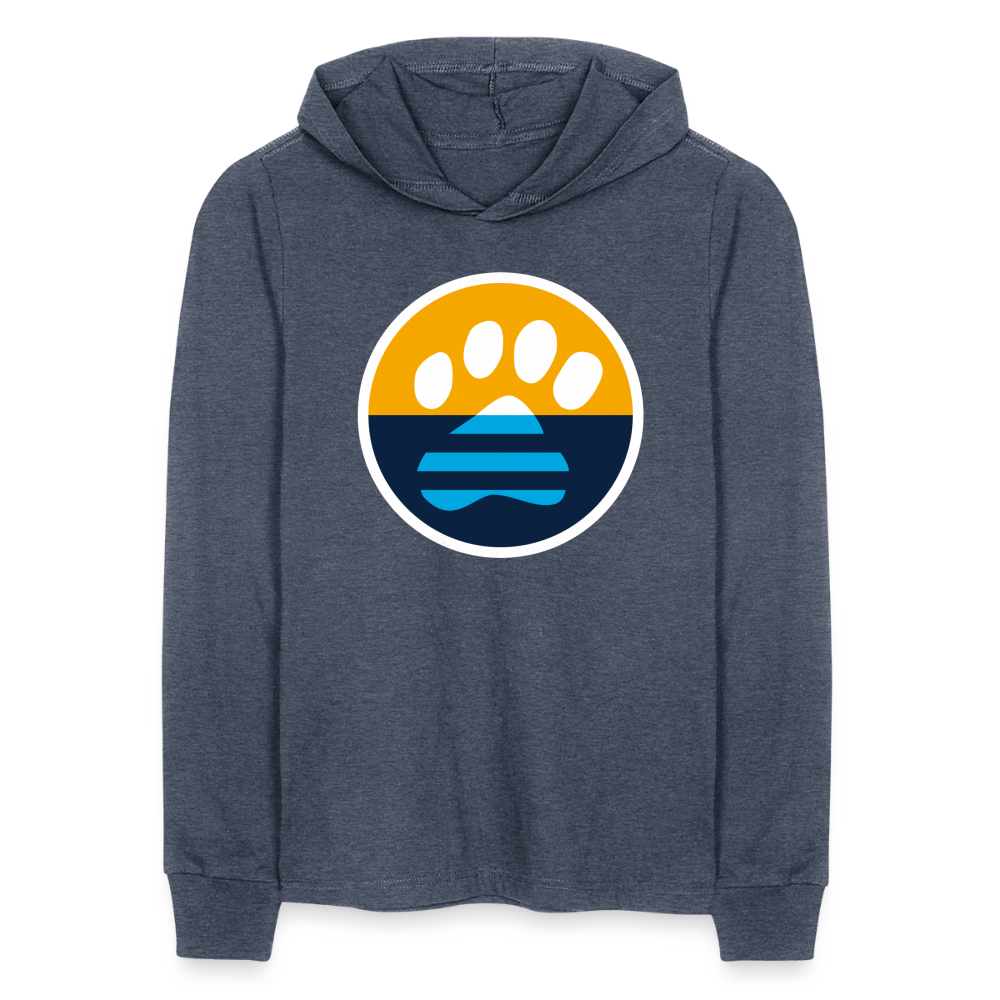 MKE Flag Paw Unisex Long Sleeve Hoodie Shirt - heather navy