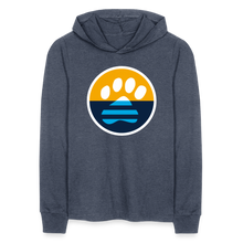Load image into Gallery viewer, MKE Flag Paw Unisex Long Sleeve Hoodie Shirt - heather navy