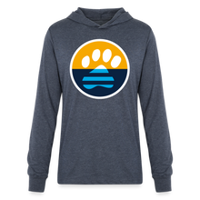 Load image into Gallery viewer, MKE Flag Paw Unisex Long Sleeve Hoodie Shirt - heather navy