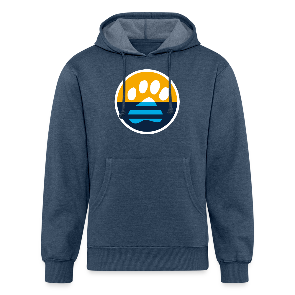 MKE Flag Paw Unisex Organic Hoodie - heather navy